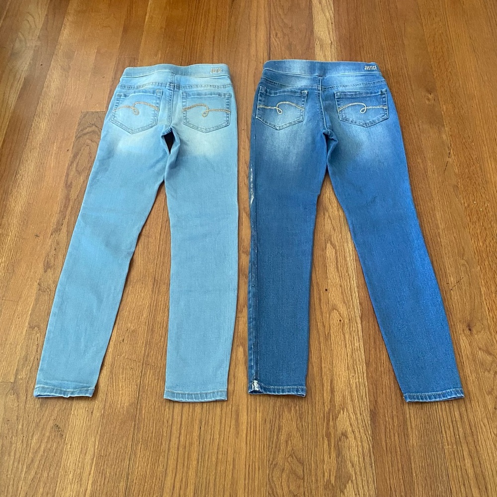 Justice Light and Dark Blue Denim Jeans Set - Picture 4 of 7